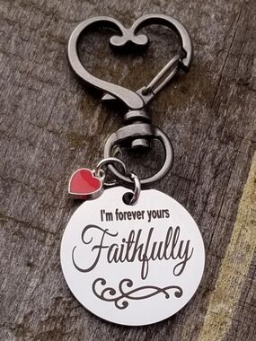 I'm Forever Yours Faithfully Purse Charm, Zipper Pull, Journey Keychain